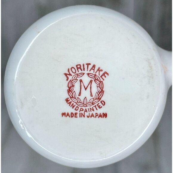 Vintage Noritake Lusterware Porcelain Footed Bowl & Spoon - Picture 6 of 9